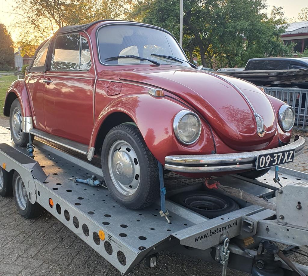 Volkswagen kever cabrio ruilen pontiac fiero, Ophalen