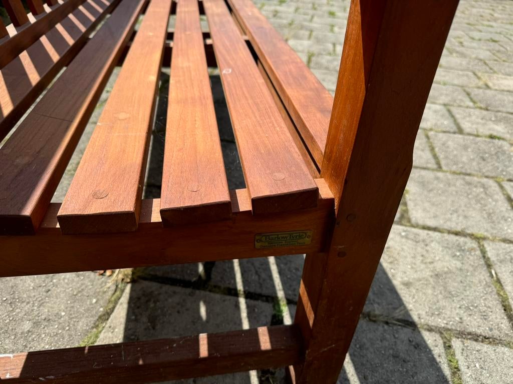 Engelse tuinbank Merk Barlow, Ophalen of Verzenden, Zo goed als nieuw, Teakhout