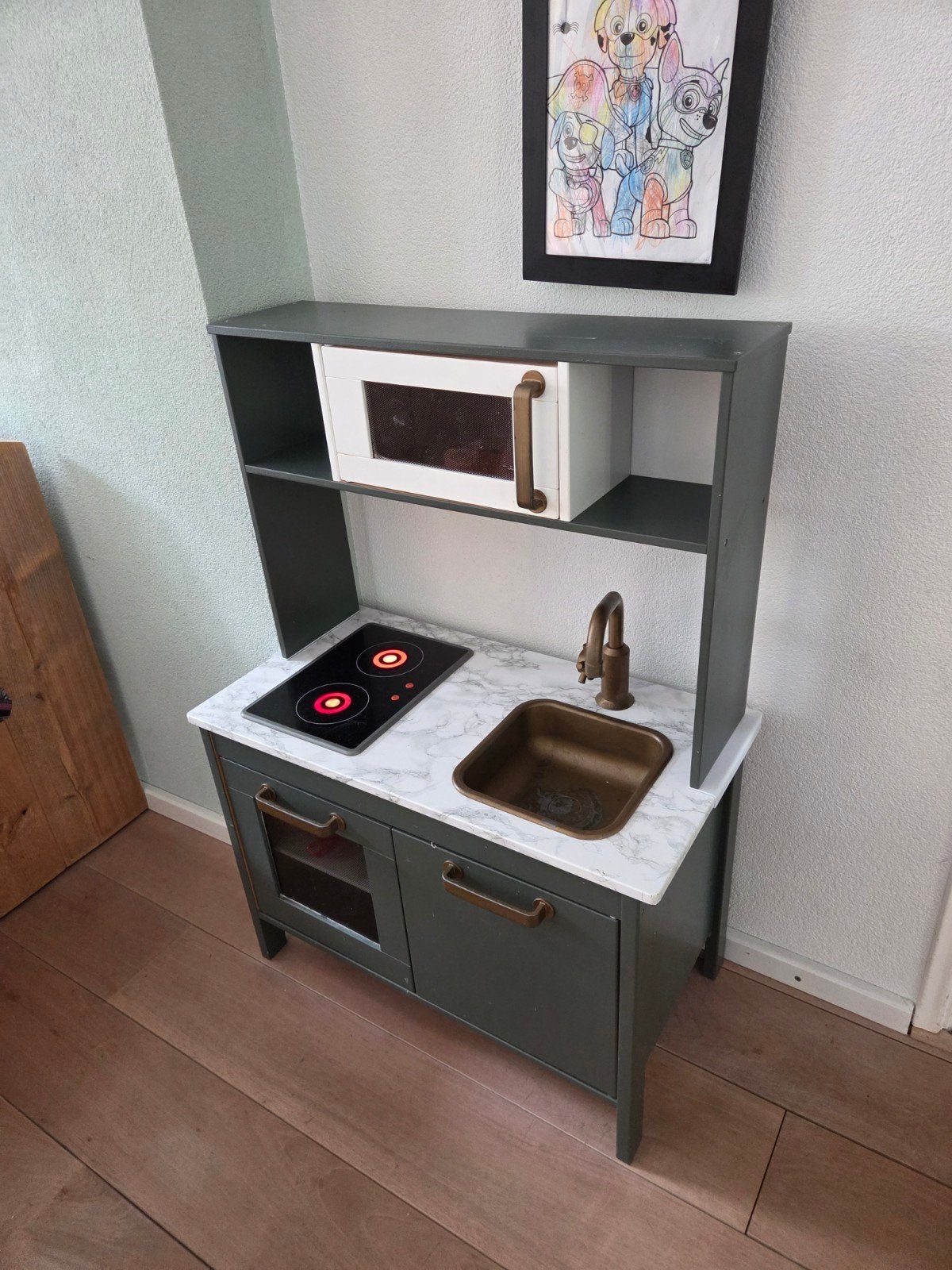Ikea Duktig kinderkeuken - Olijfgroen met marmerlook, Ophalen, Gebruikt, Bouwen
