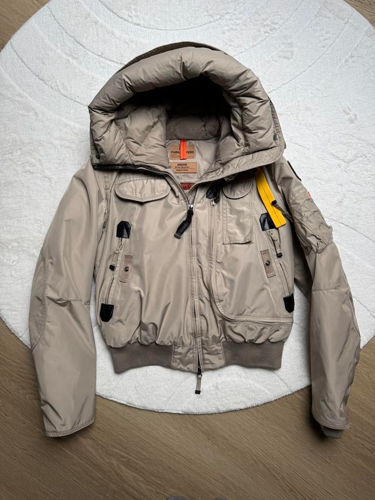 Parajumpers Gobi bomber winterjas - maat M, Kleding | Heren, Jassen | Winter, Ophalen of Verzenden, Zo goed als nieuw, Beige