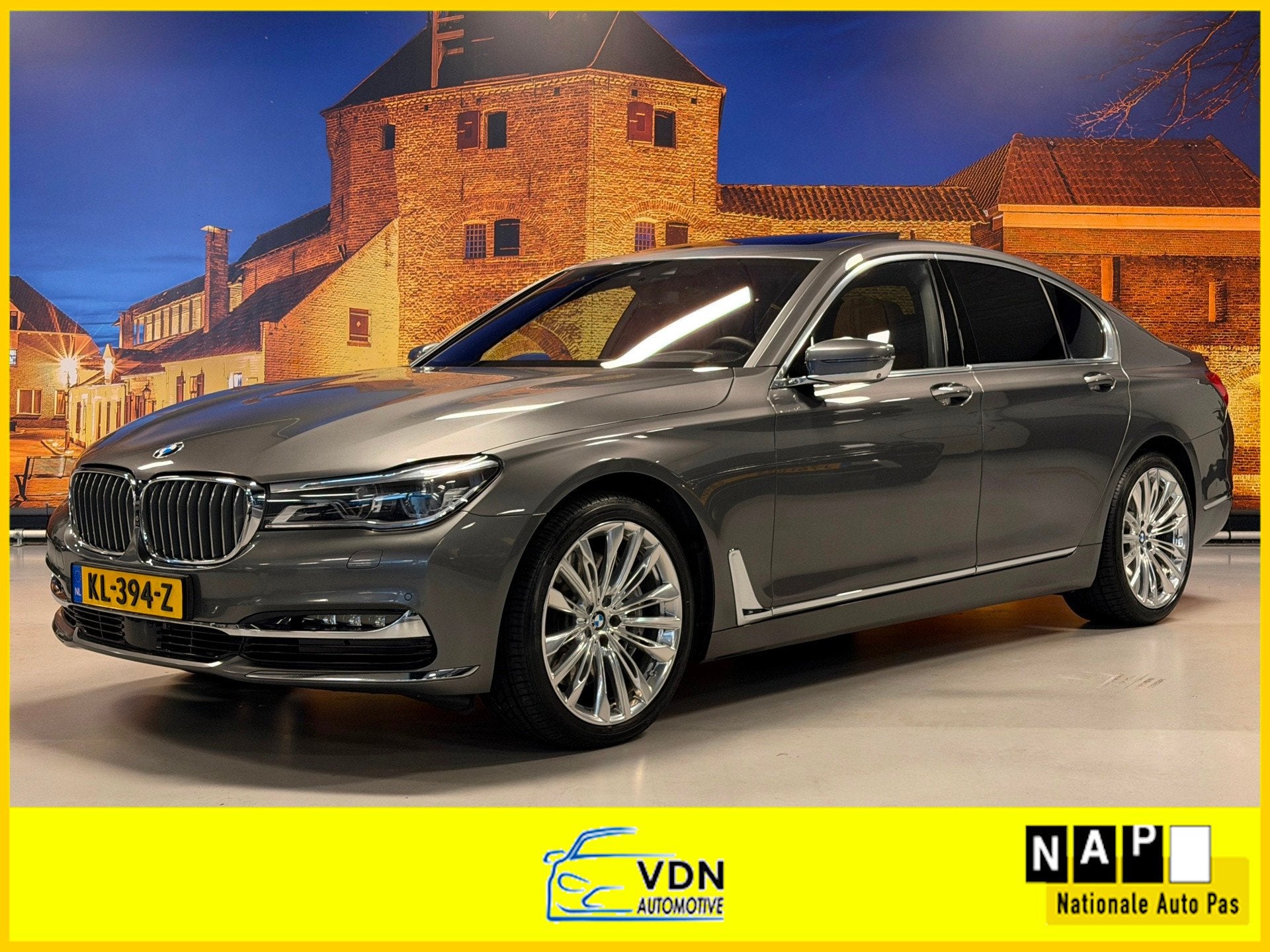 BMW 7-serie 750i High Exe Full Options Schuifdak Bowers&Wilk, Auto's, Automaat, Achterwielaandrijving, Gebruikt, 1795 kg