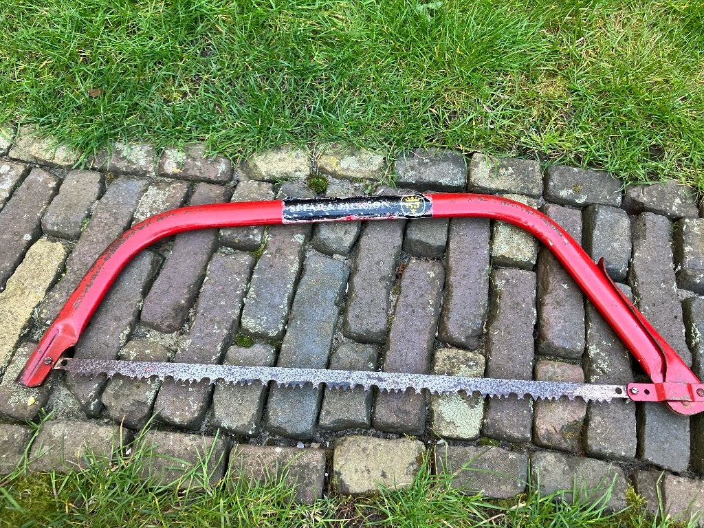 Goede boomzaag beugelzaag met zaag 60 cm Spear & Jackson, Ophalen of Verzenden, Zo goed als nieuw, Boomzaag, Spear & Jackson