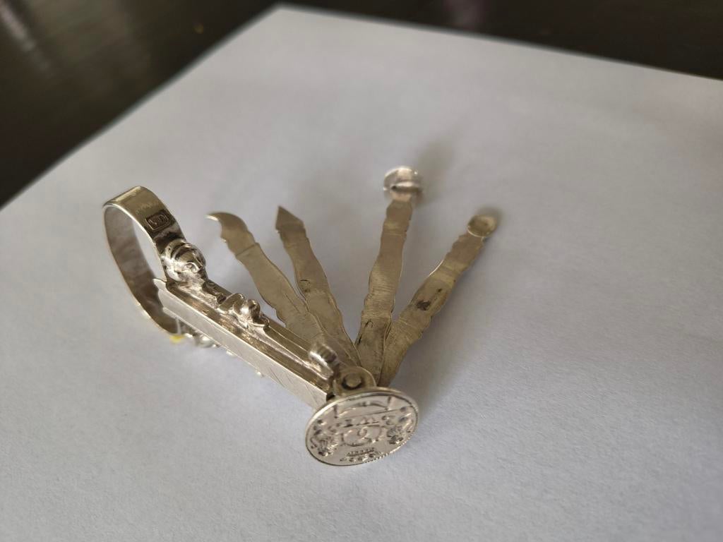 Antiek zilveren pijpenwroeter uit 1756., Antiek en Kunst, Ophalen of Verzenden