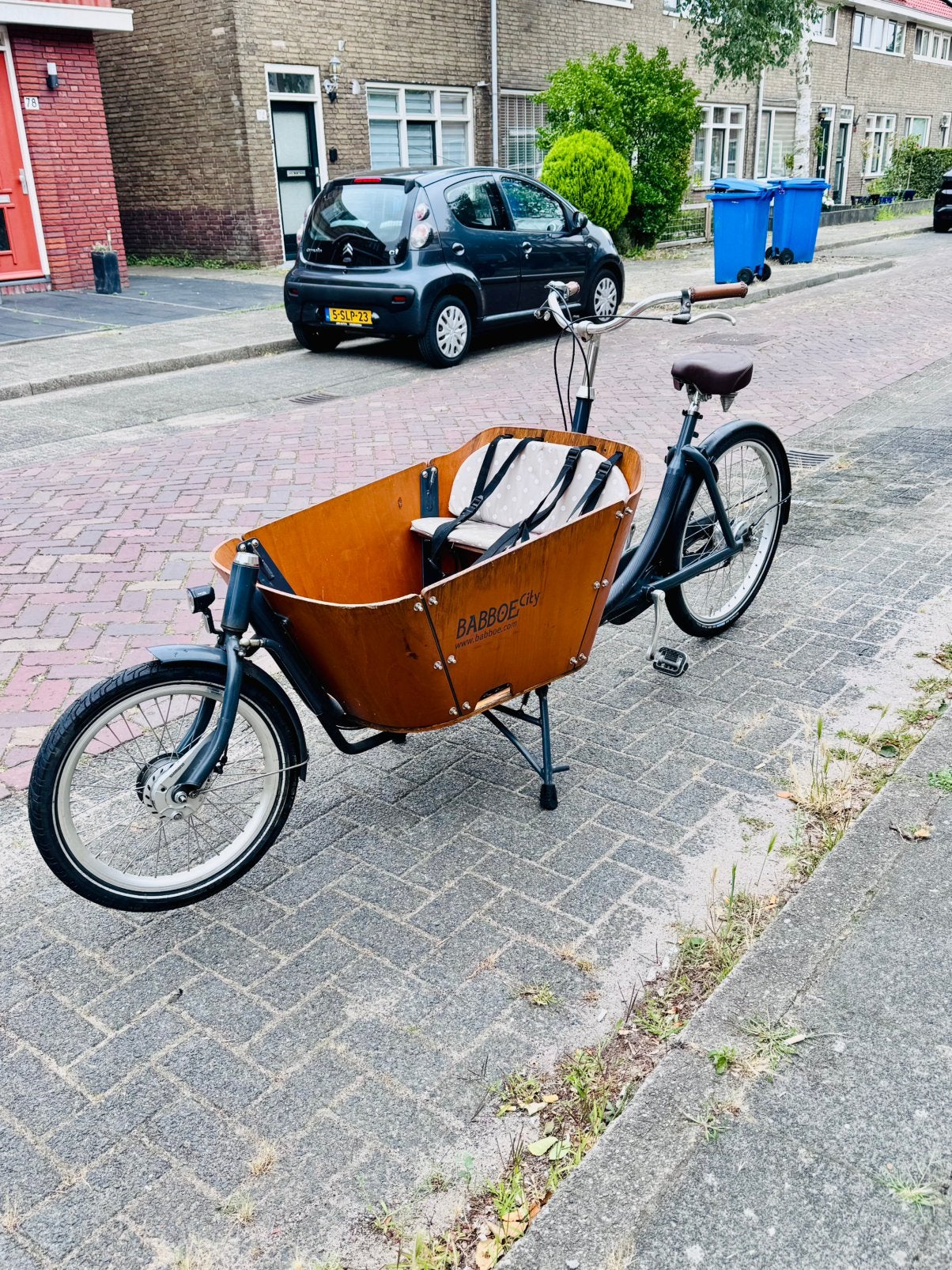 Babboe City bakfiets te koop. (Niet elektrisch), Fietsen en Brommers, Ophalen, Zo goed als nieuw, Trommelrem, 2 kinderen
