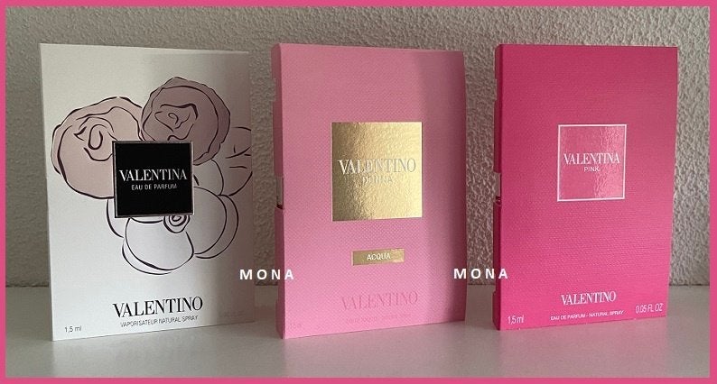 Valentinoset 3 parfum samples proefjes testers monsters, Verzenden, Nieuw