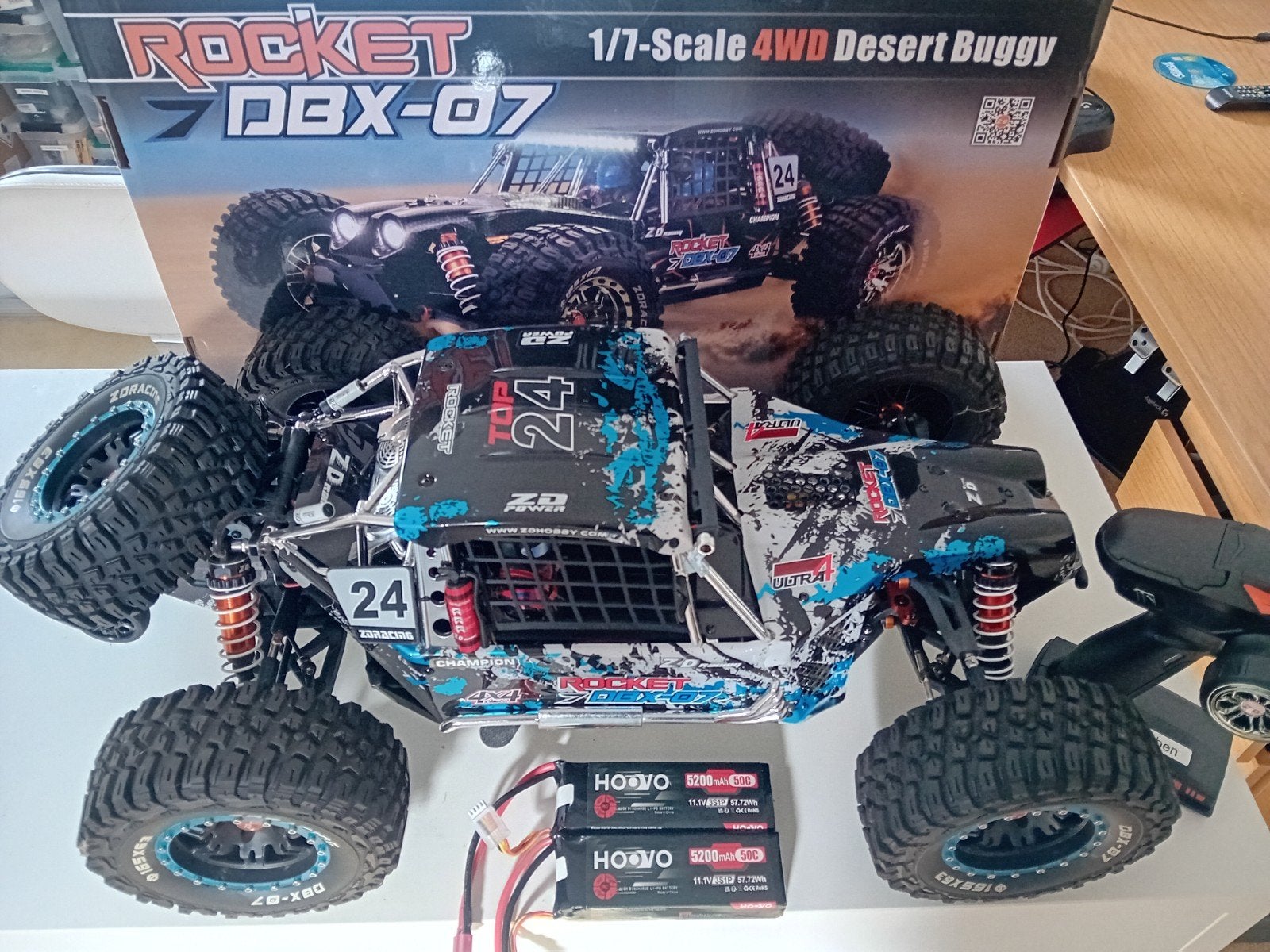 ZD Racing Rocket DBX-07 1/7 4WD Desert Buggy RTR, Elektro, Auto offroad, Ophalen of Verzenden, Zo goed als nieuw