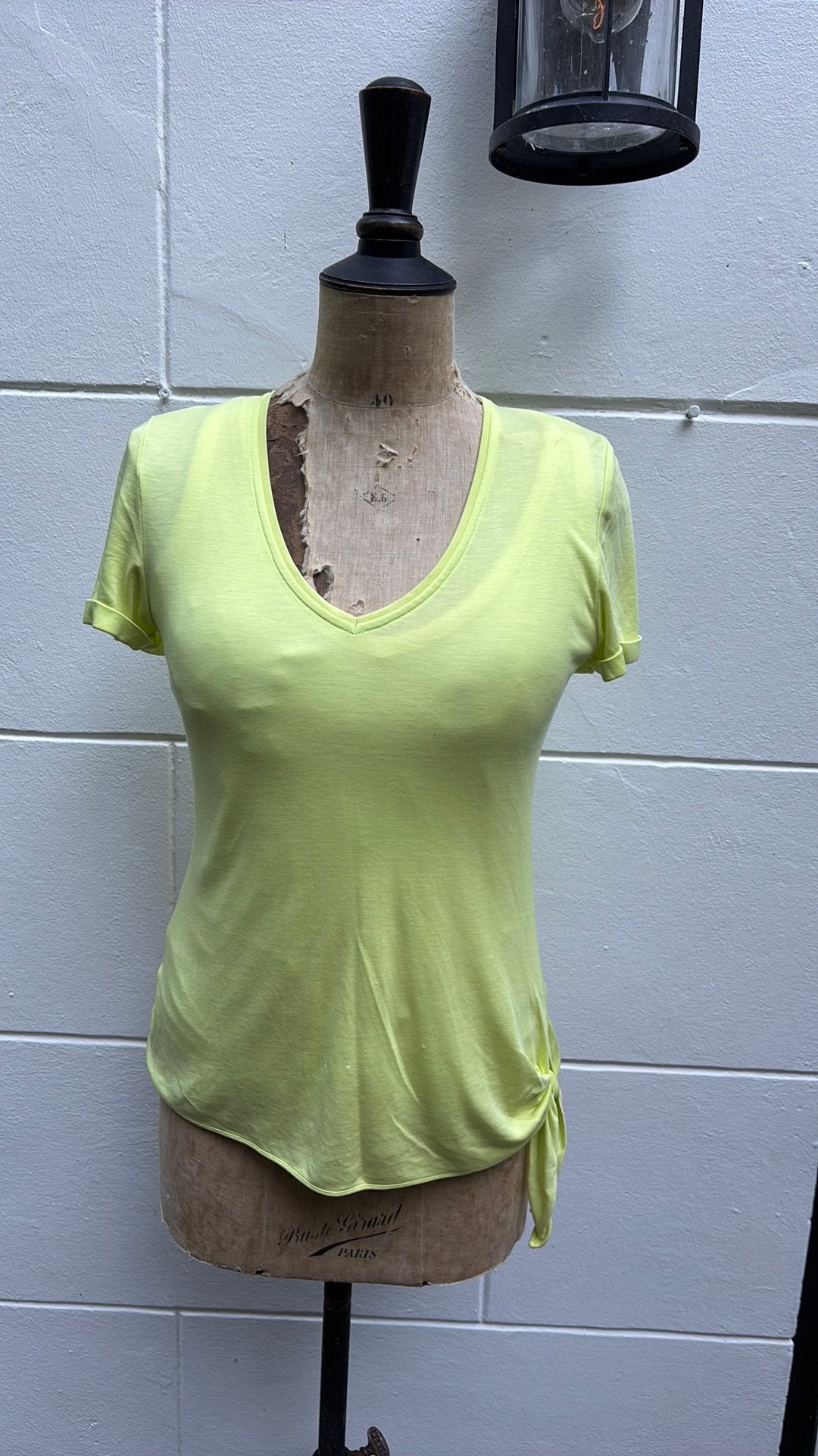 Marccain N3 shirt lime geel zgan, Maat 38/40 (M), Verzenden, Geel, Zo goed als nieuw