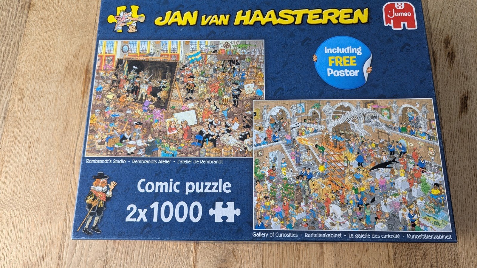 Jan van Haasteren puzzels, 2 x 1000 stukjes, Ophalen, 500 t/m 1500 stukjes, Zo goed als nieuw, Legpuzzel