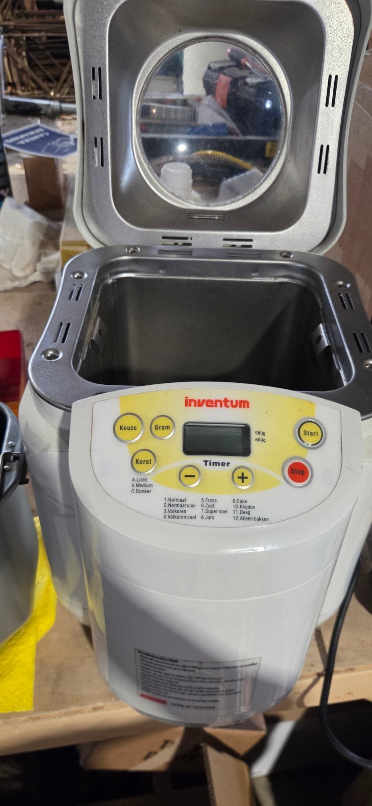 Goed werkende Inventum broodbakmachine, Gebruikt, Ophalen, Met timer, Kijkvenster