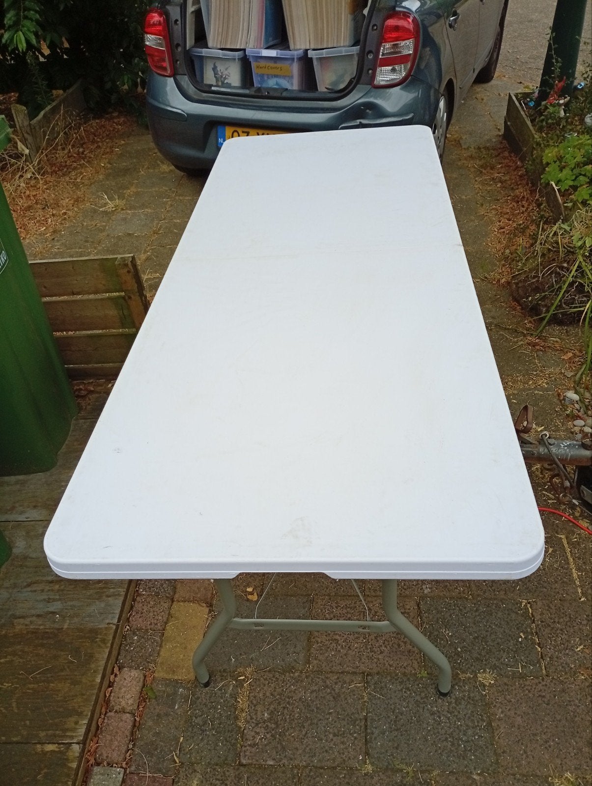 Inklapbare hard kunststof tafel 180 x 75 x 75 cm, Ophalen, Kunststof, 50 tot 100 cm, 150 tot 200 cm