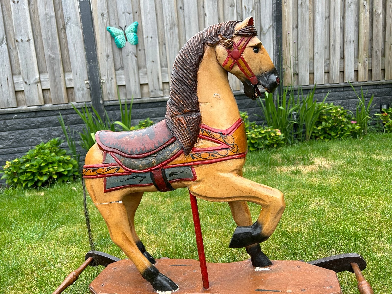 vintage/antiek houten hobbelpaard, Ophalen