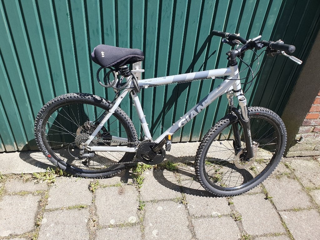 Giant mountainbike met schijfremmen, Fietsen en Brommers, Fietsen | Mountainbikes en ATB, Ophalen, Gebruikt, Hardtail, Heren