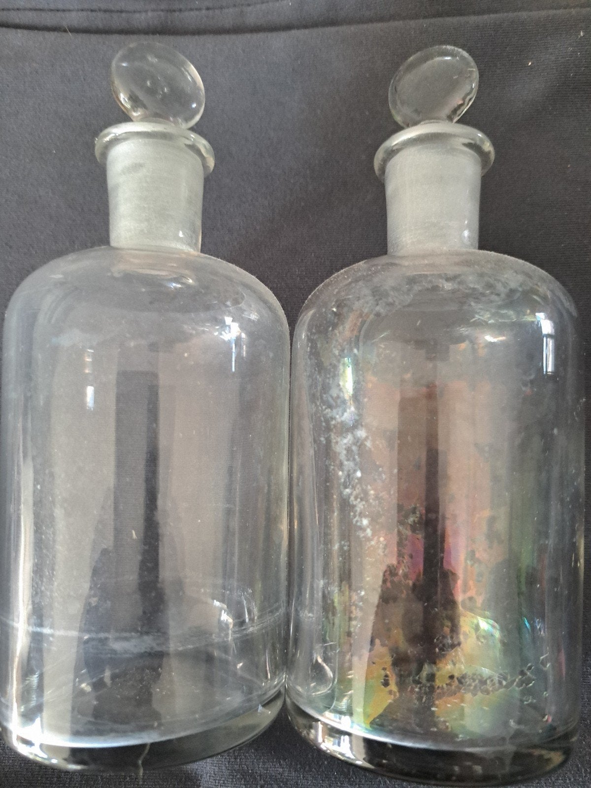 2 antieke apothekersflesjes, Antiek en Kunst, Antiek | Glas en Kristal, Ophalen of Verzenden