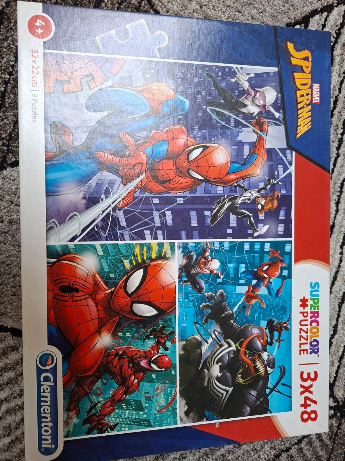 Clementoni Spider-Man Puzzels 3x48 stukjes, Ophalen of Verzenden, 10 tot 50 stukjes, Gebruikt, 4 tot 6 jaar