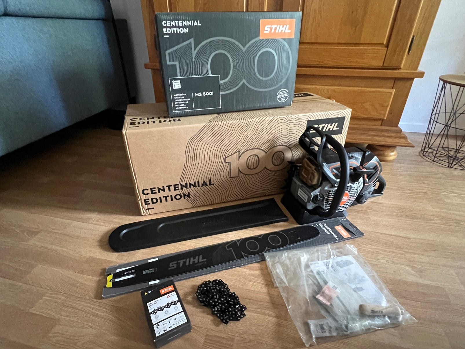 Stihl Centennial kettingzaag, Tuin en Terras, Hand-tuingereedschap, Nieuw, Ophalen