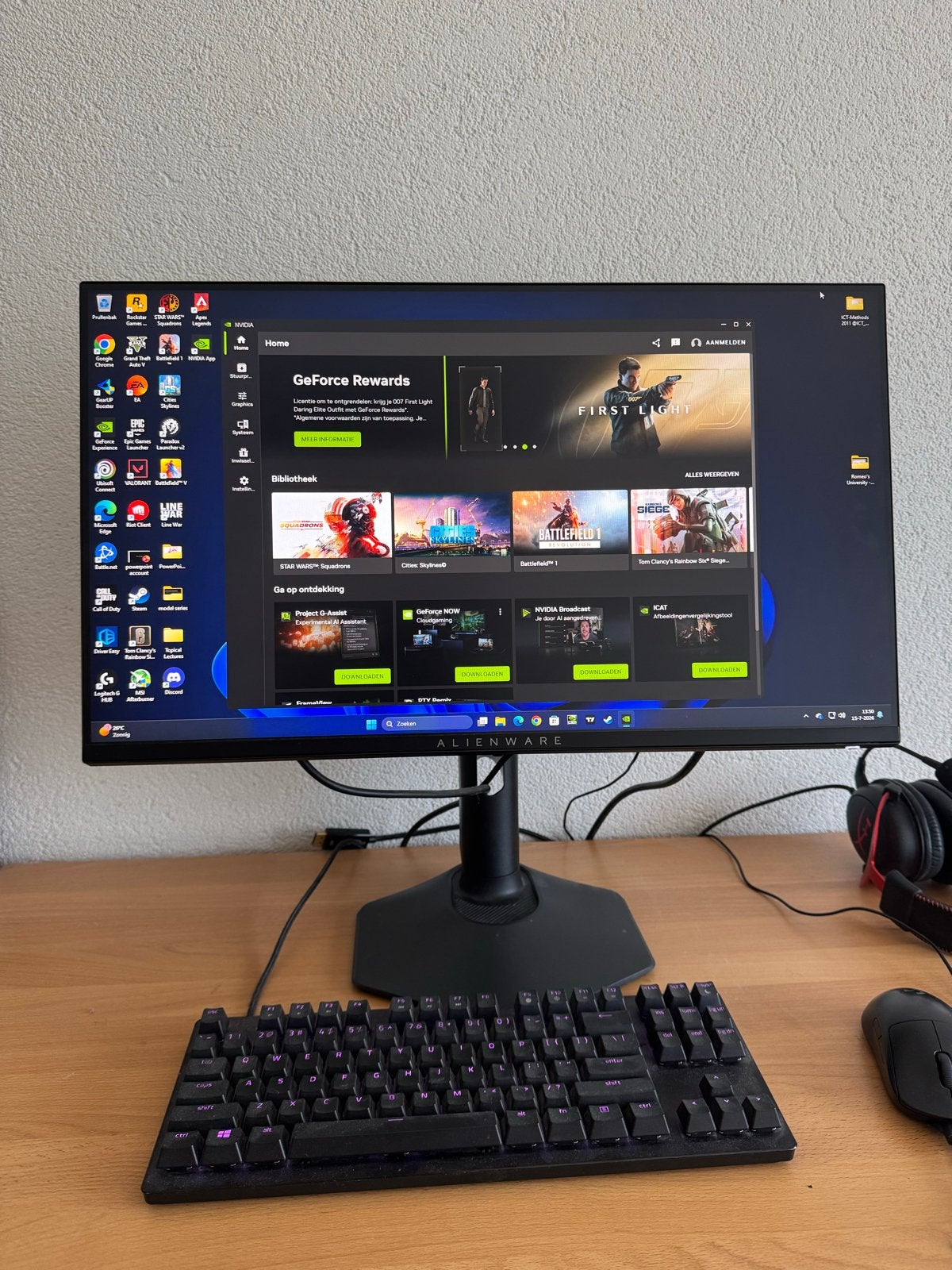 Game PC + Alienware 360Hz Monitor | i7-14700KF RTX 4070, Ophalen, Gebruikt, 32 GB, Gaming
