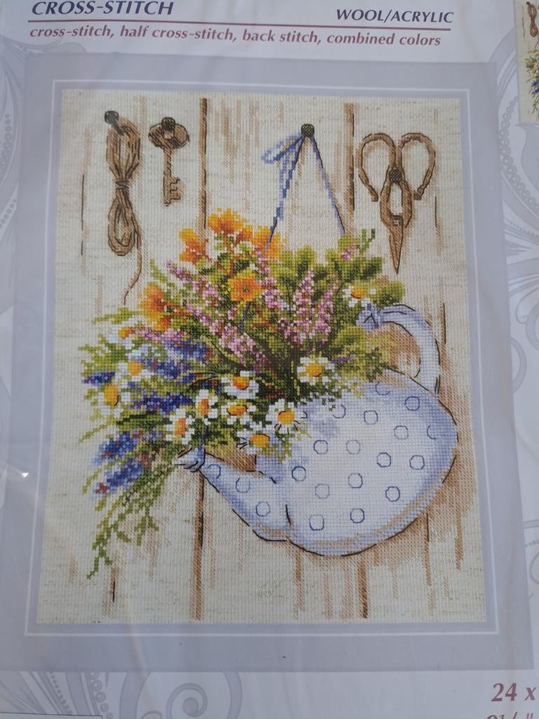 Nieuw Prachtig compleet borduurpakket Riolis - Summier Tea, Hobby en Vrije tijd, Borduren en Borduurmachines, Ophalen of Verzenden