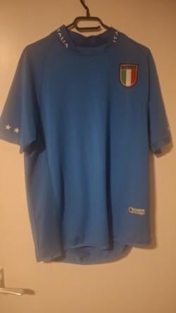 Italie voetbal fanshirt retrostijl, Sport en Fitness, Voetbal, Maat M, Verzenden, Gebruikt, Shirt