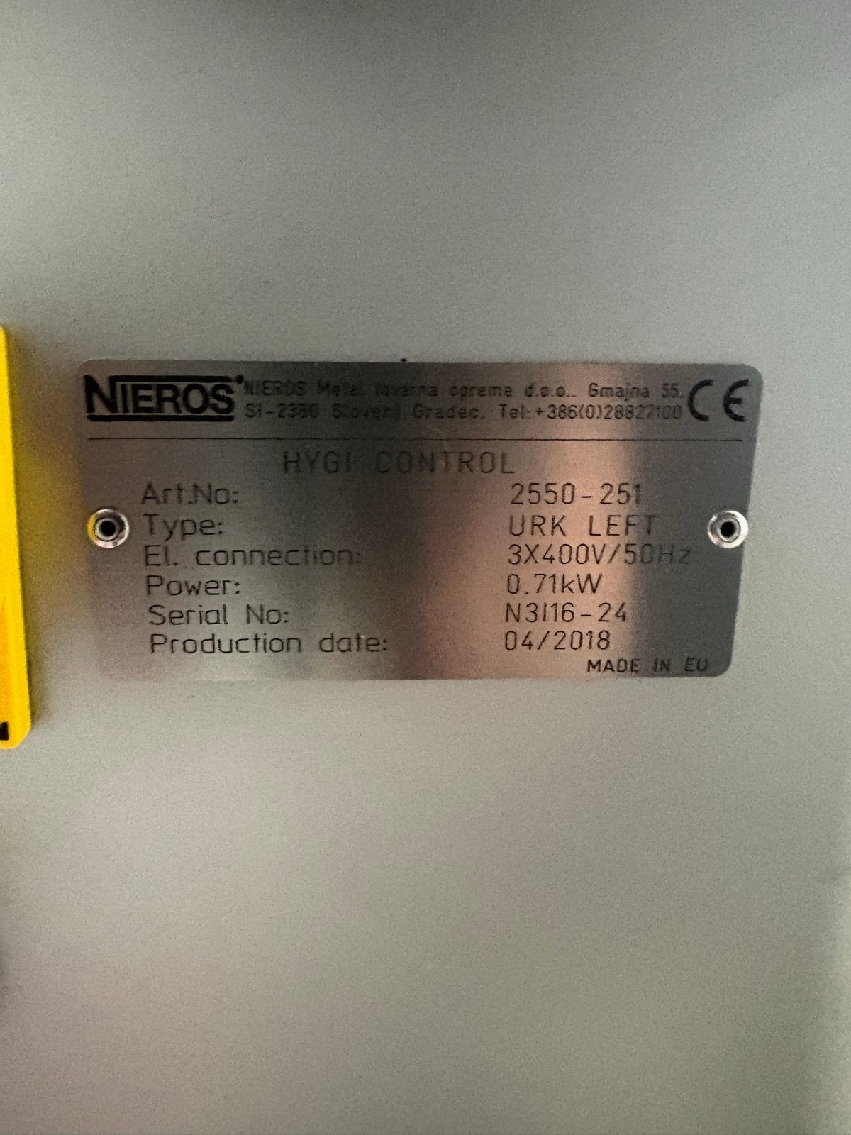 Nieros HYGI CONTROL URK LEFT Hygiënestation, Ophalen of Verzenden