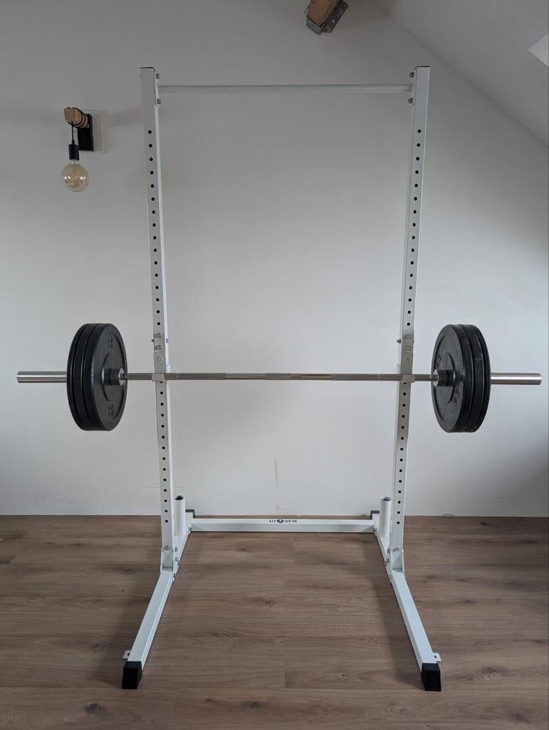 Half rack halter station bankdrukken / optrekken / squatten, Ophalen, Zo goed als nieuw, Overige typen