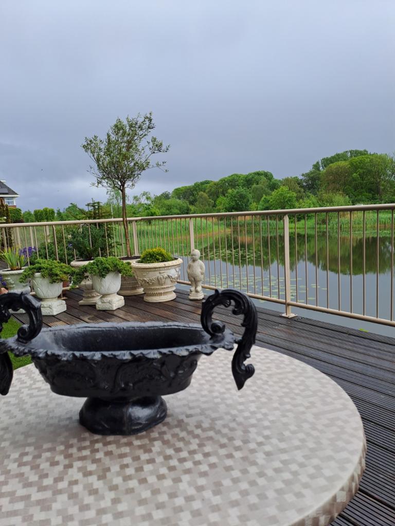 Gietijzer jardiniere., Tuin en Terras, Tuinvazen, Ophalen, Gebruikt