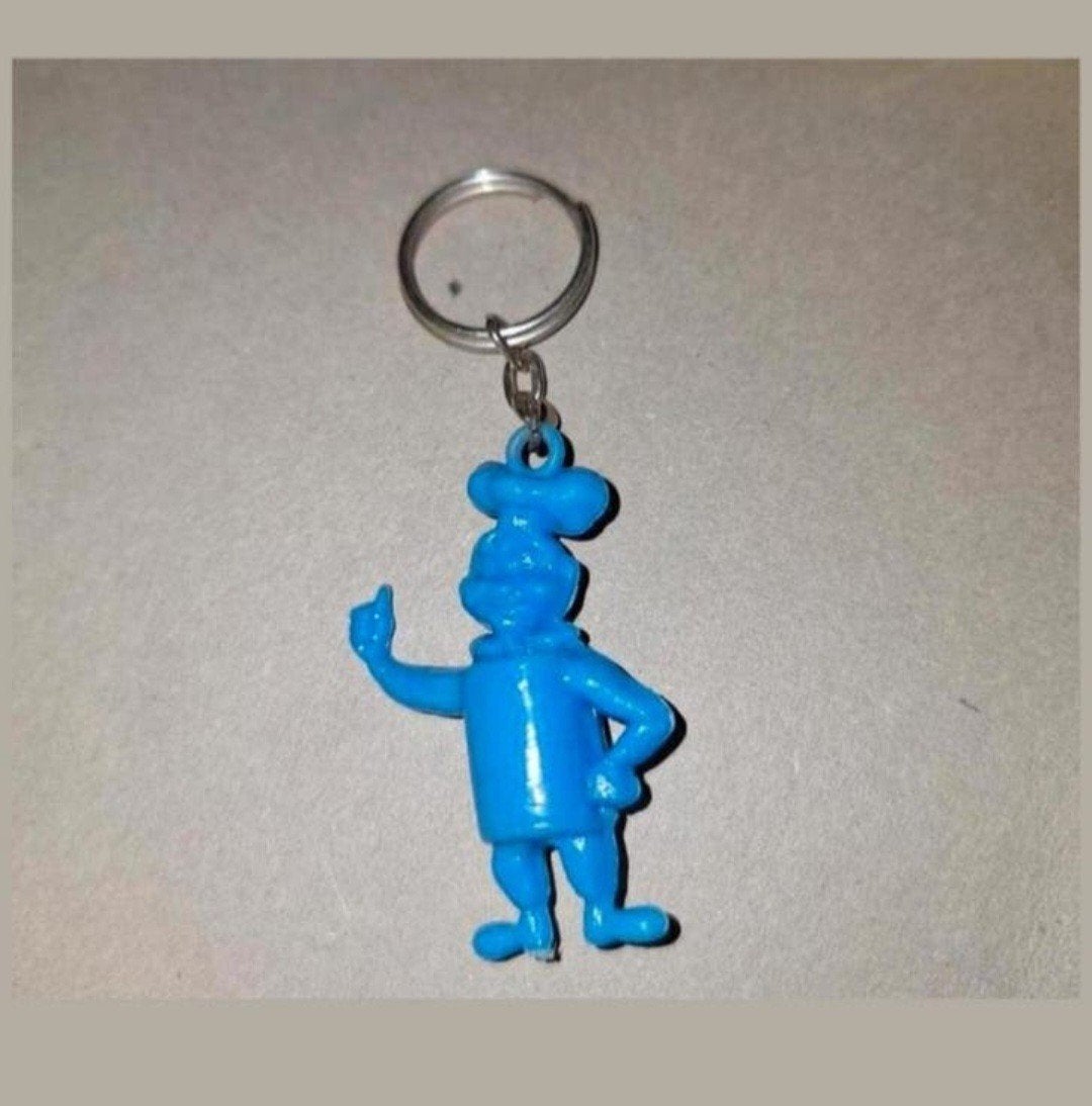 Blauwe sleutelhanger met figuur, Ophalen of Verzenden, Nieuw