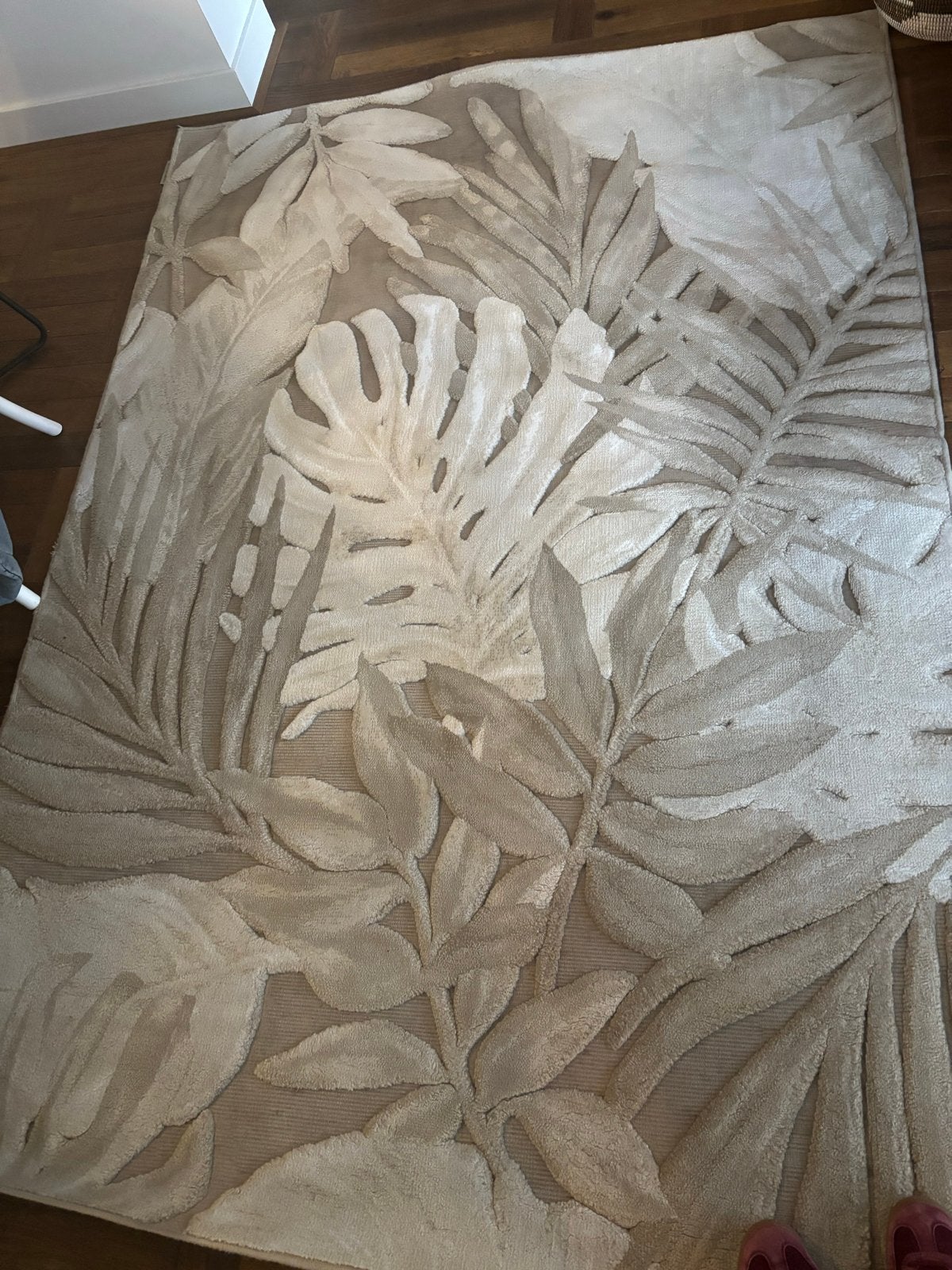 Riviera Maison Palmera vloerkleed 160x230 cm, Huis en Inrichting, Ophalen, Gebruikt, Beige, 150 tot 200 cm