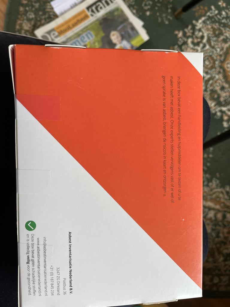 Asbest Inventarisatie Nederland B.V. - Testkit (verzegeld), Ophalen of Verzenden, Nieuw