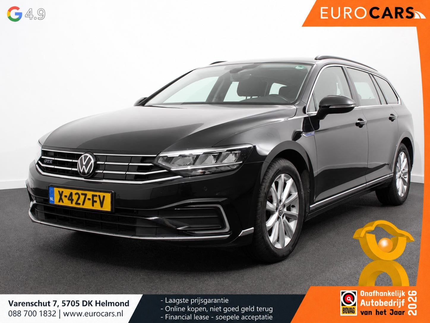 Volkswagen Passat Variant 1.4 TSI PHEV GTE Adaptive Cruise C, Auto's, Stof, Gebruikt, 4 cilinders, Zwart