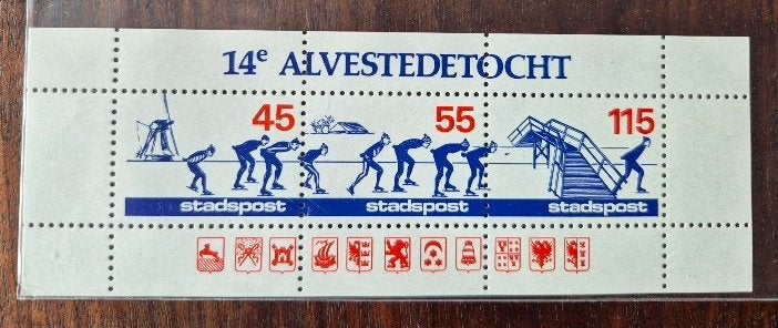 Blok Stadspost 14e Alvestedetocht Friesland, Ophalen, Na 1940, Postfris