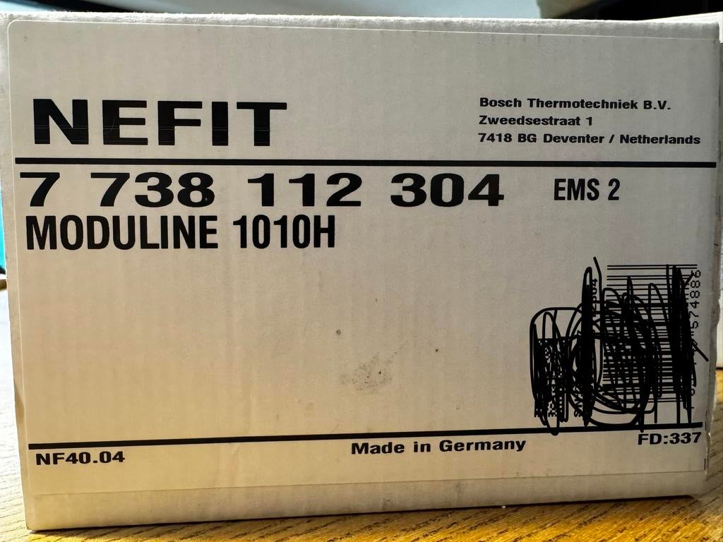 Nefit ModuLine 1010H thermostaat, Ophalen of Verzenden, Nieuw