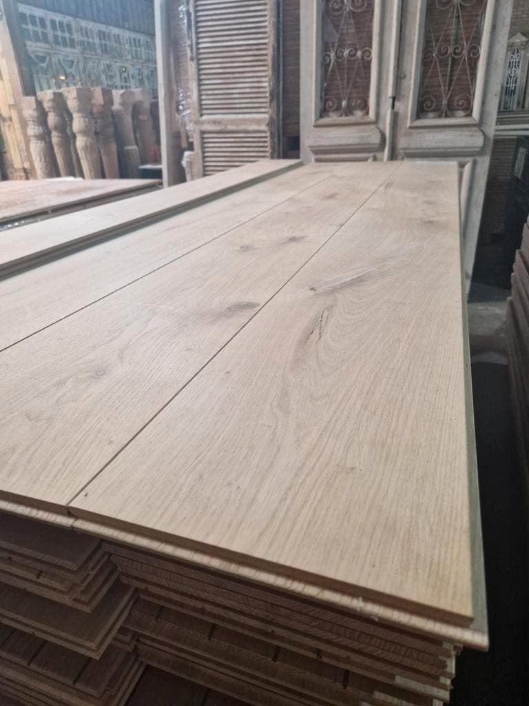 EIKEN VLOER MULTIPLANK 220MM BREED GEOLIED!, Huis en Inrichting, Stoffering | Vloerbedekking, Nieuw, Parket, 75 m² of meer, Ophalen of Verzenden