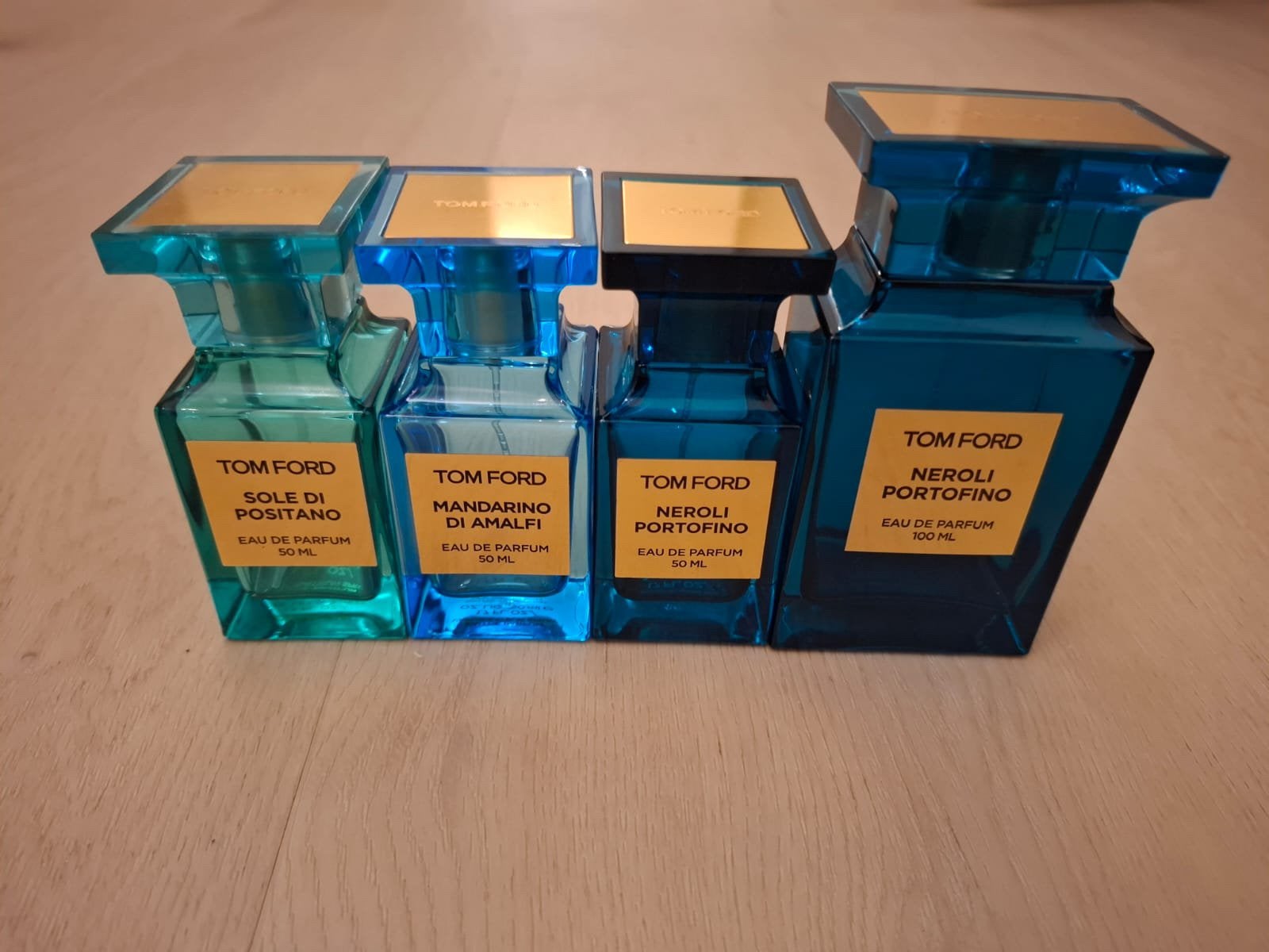 4 lege parfum flesjes Tom Ford voor €15,-, Ophalen of Verzenden, Zo goed als nieuw, Parfumfles