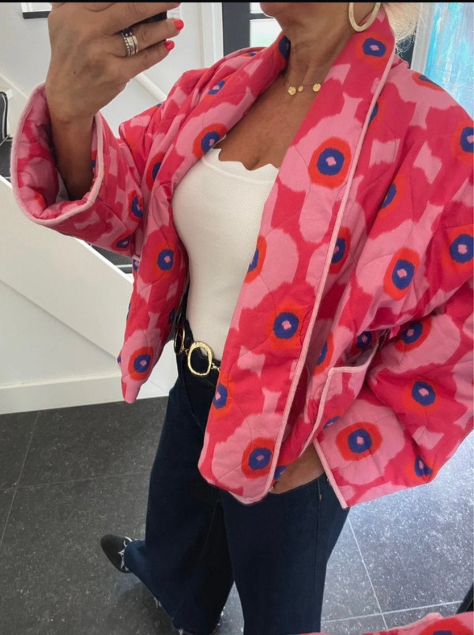 Les Jumelles, prachtig katoenen kimono jas/vestje, one size, Kleding | Dames, Ophalen of Verzenden, Nieuw, Maat 38/40 (M), Meerkleurig
