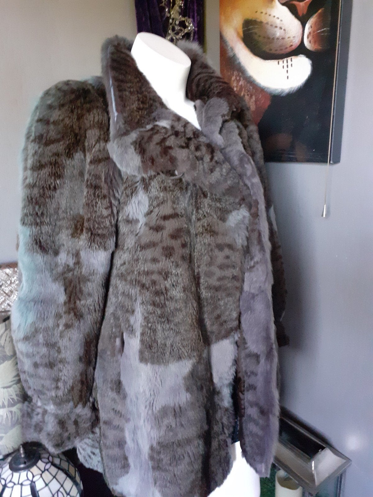 prachtige dikke echte bontjas bont jas bontmantel 44/46, Kleding | Dames, Jassen | Winter, Ophalen of Verzenden, Zo goed als nieuw