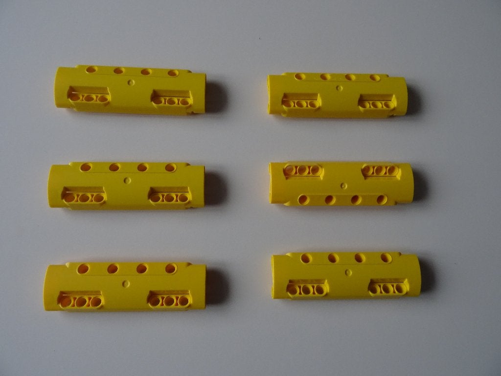 veel technic Lego paneel gebogen 11x3 met 10 pingaten geel, Lego, Ophalen of Verzenden, Zo goed als nieuw, Technic