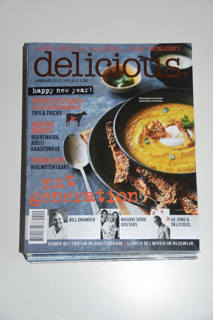 Delicious tijdschrift jaargang 2012 incl. Kerst nummer, Verzenden, Zo goed als nieuw, Damesbladen