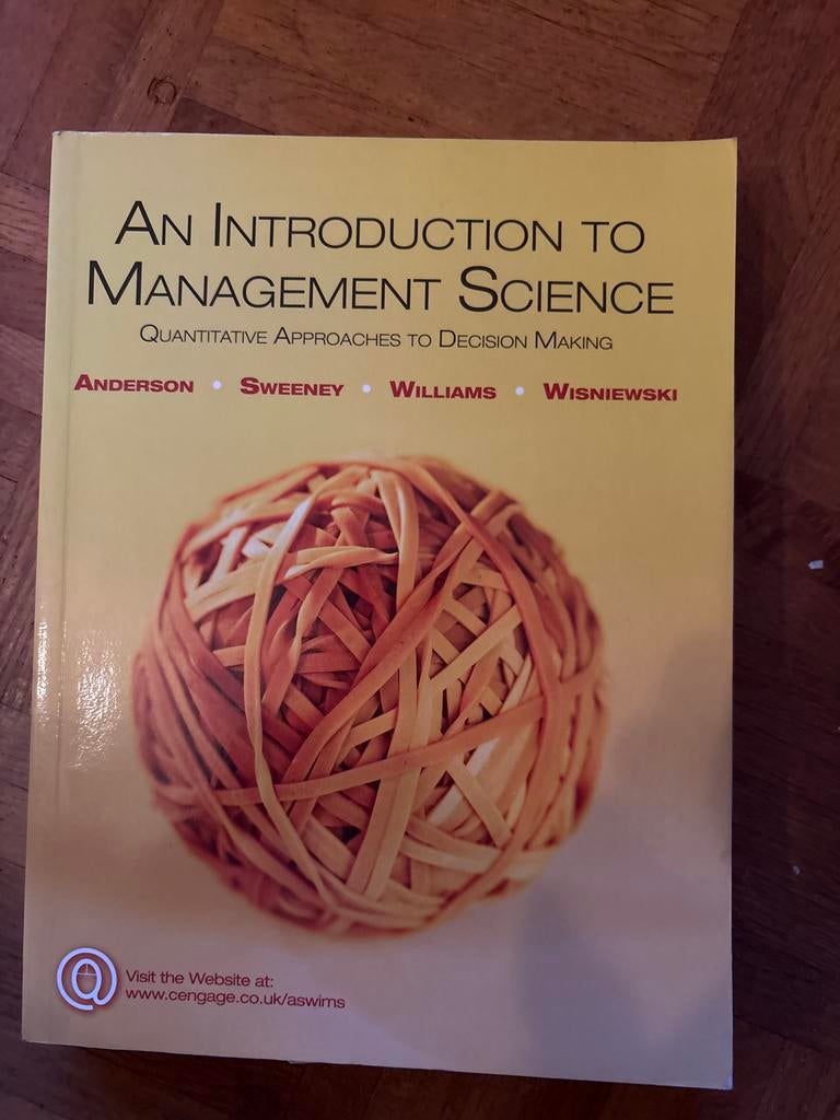 An Introduction to Management Science, Ophalen of Verzenden, Gamma, Gelezen, HBO