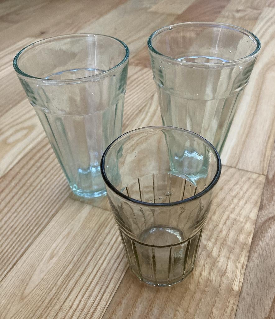 Theeglas Koffieglas uit India 3 stuks, Glas of Glazen, Nieuw, Ophalen of Verzenden, Glas