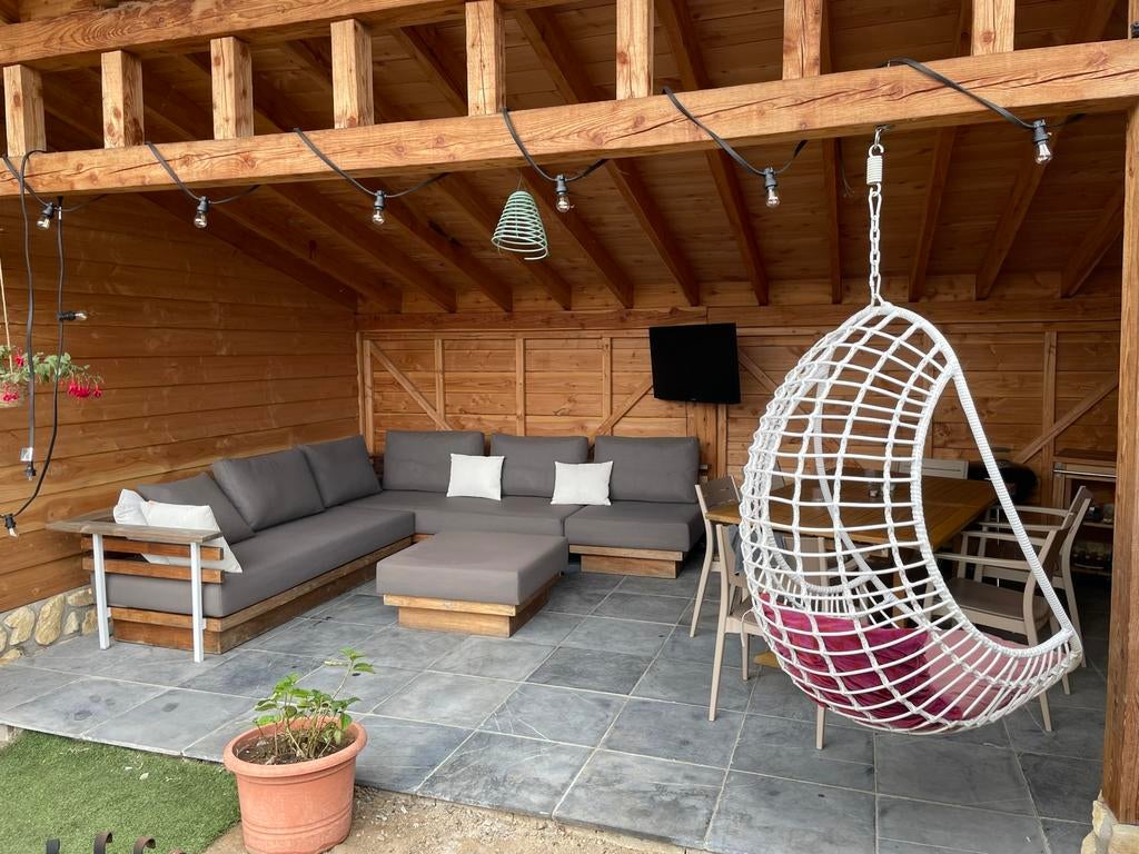 All-weather Loungeset life outdoor living complete set, Tuin en Terras, Tuinsets en Loungesets, Ophalen, Gebruikt, 6 zitplaatsen