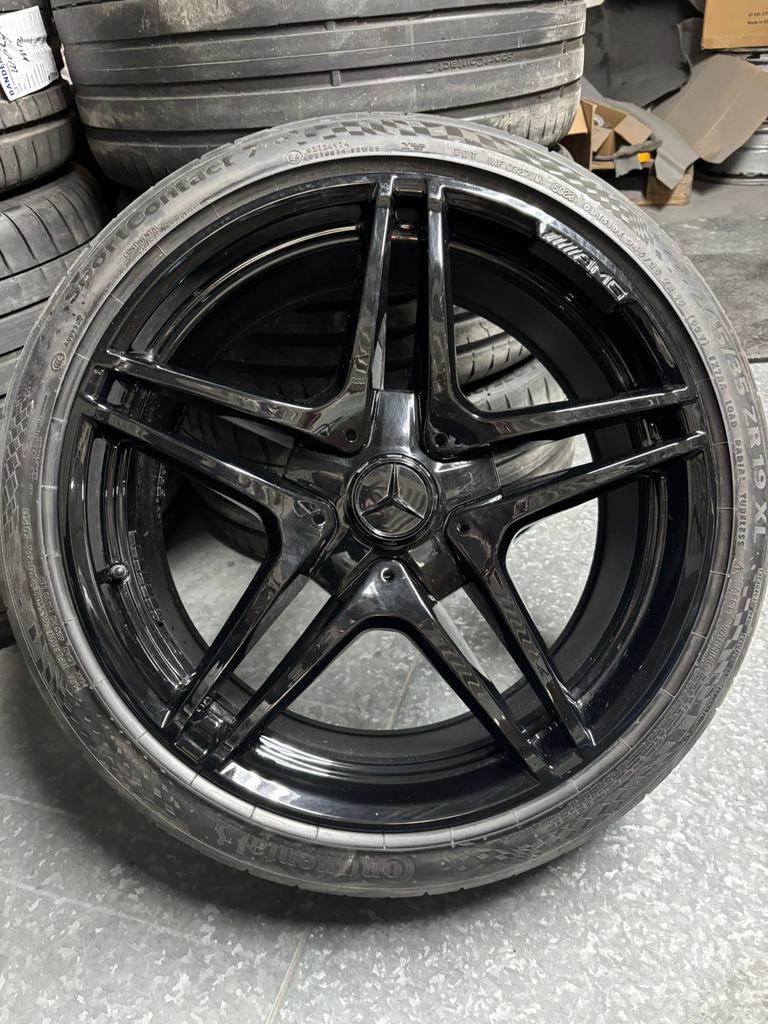 Originele AMG velgen met banden breedset 19 inch, Banden en Velgen, Personenwagen, Zomerbanden, Ophalen