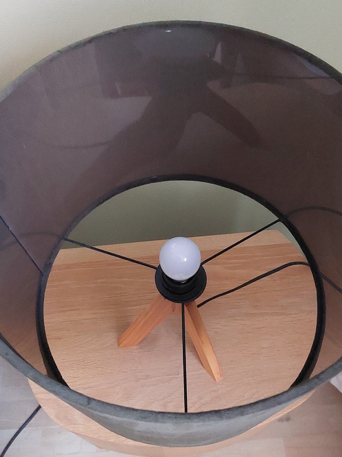 Lamp met groen suede kap, Ophalen, Groen, Rond