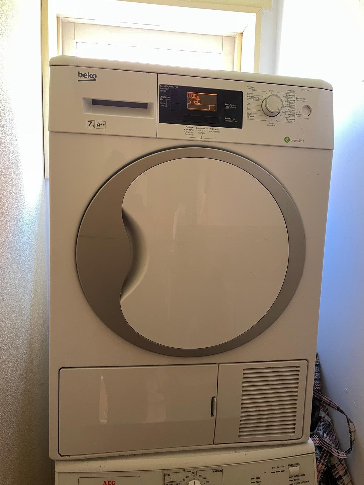 DROGER BEKO WARMTEPOMPDROGER / WASDROGER, Ophalen, Energieklasse A of zuiniger, 6 tot 8 kg, Gebruikt