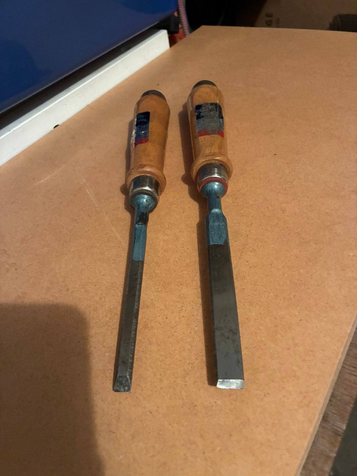 Beitels 9 en13 mm, Antiek en Kunst, Antiek | Gereedschap en Instrumenten, Ophalen of Verzenden
