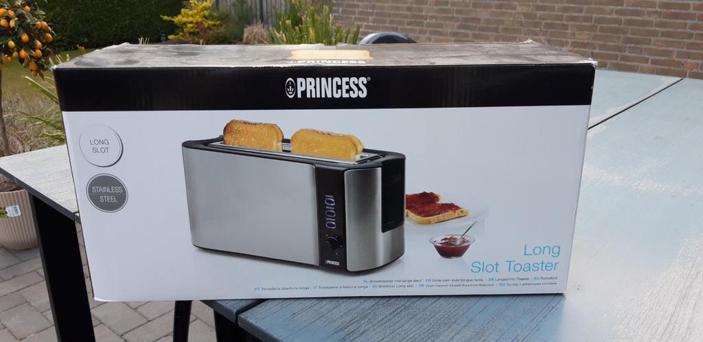 Princess broodrooster rvs, Witgoed en Apparatuur, Broodroosters, Ophalen of Verzenden, Nieuw, Uitneembare kruimellade