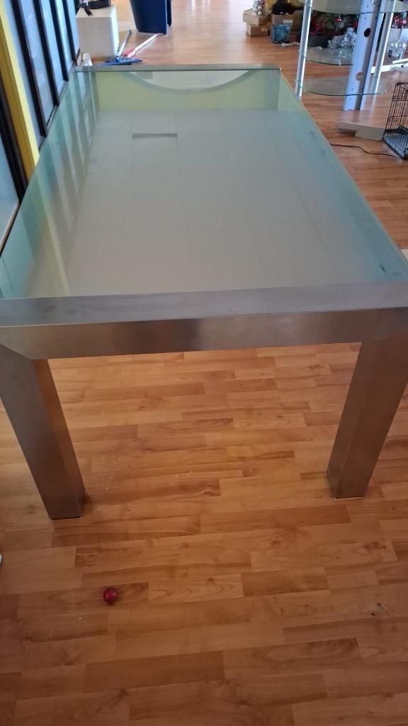 Eettafel, Ophalen, Gebruikt, 50 tot 100 cm, Glas