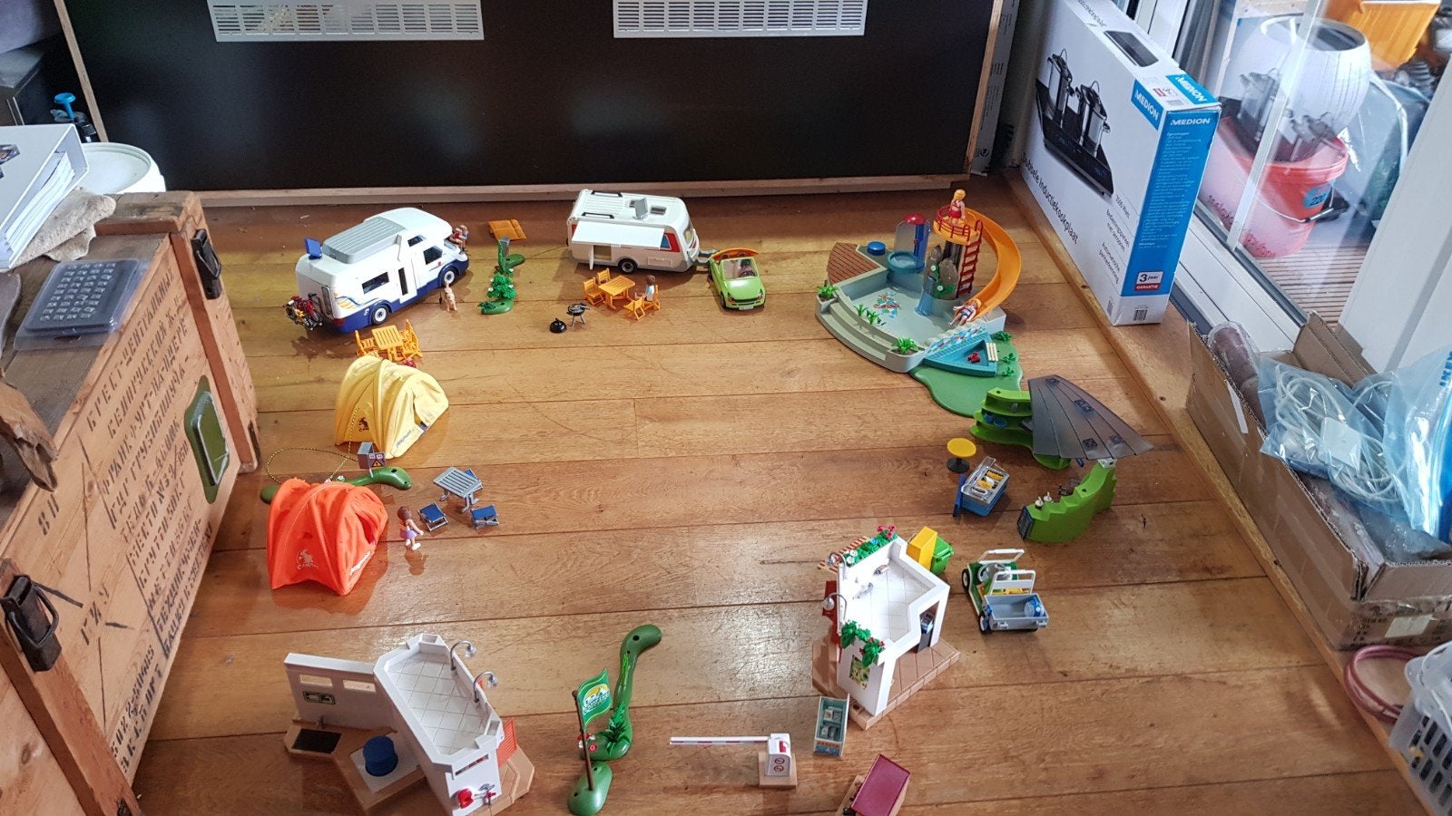 Grote Playmobil Camping Set met Voertuigen en Accessoires, Ophalen, Gebruikt, Jongen of Meisje