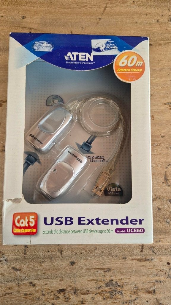 Aten USB Extender UCE60 - Verleng USB tot 60m via Cat5, Computers en Software, Ophalen of Verzenden, Nieuw, Windows
