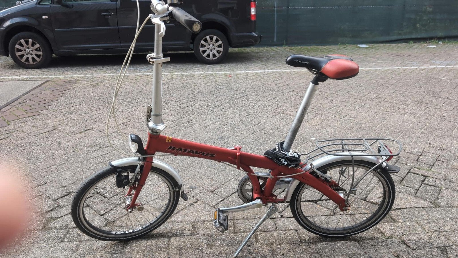 Batavus opvouwbare fiets - Rood, Ophalen, 20 inch of meer, Gebruikt, Velgrem