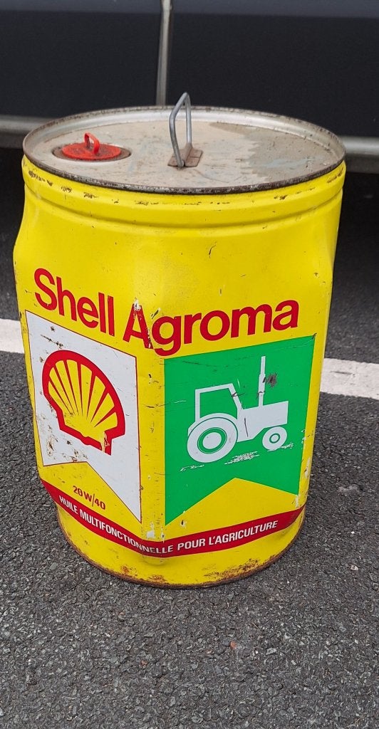 Olieblik Shell Agroma multifunctionele olie, 25 ltr.️️️️🚜⛽️, Verzamelen, Gebruikt, ., ., .